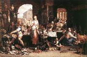 WTEWAEL, Joachim Kitchen Scene wer china oil painting reproduction